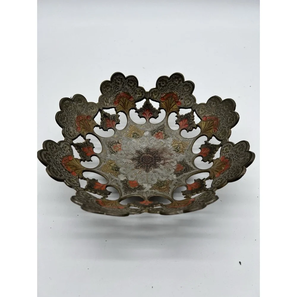 VTG‎ India Brass Enamel Cut Out 10